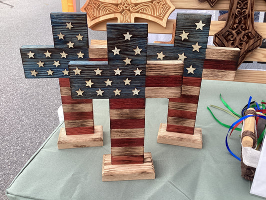 Patriotic Flag Cross